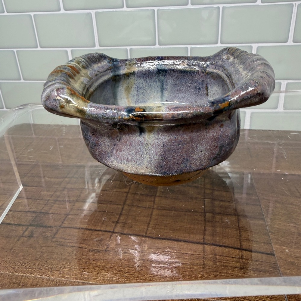 Earthy Organic Modern Studio Pottery Bowl Glazed Ceramic Trinket Dish